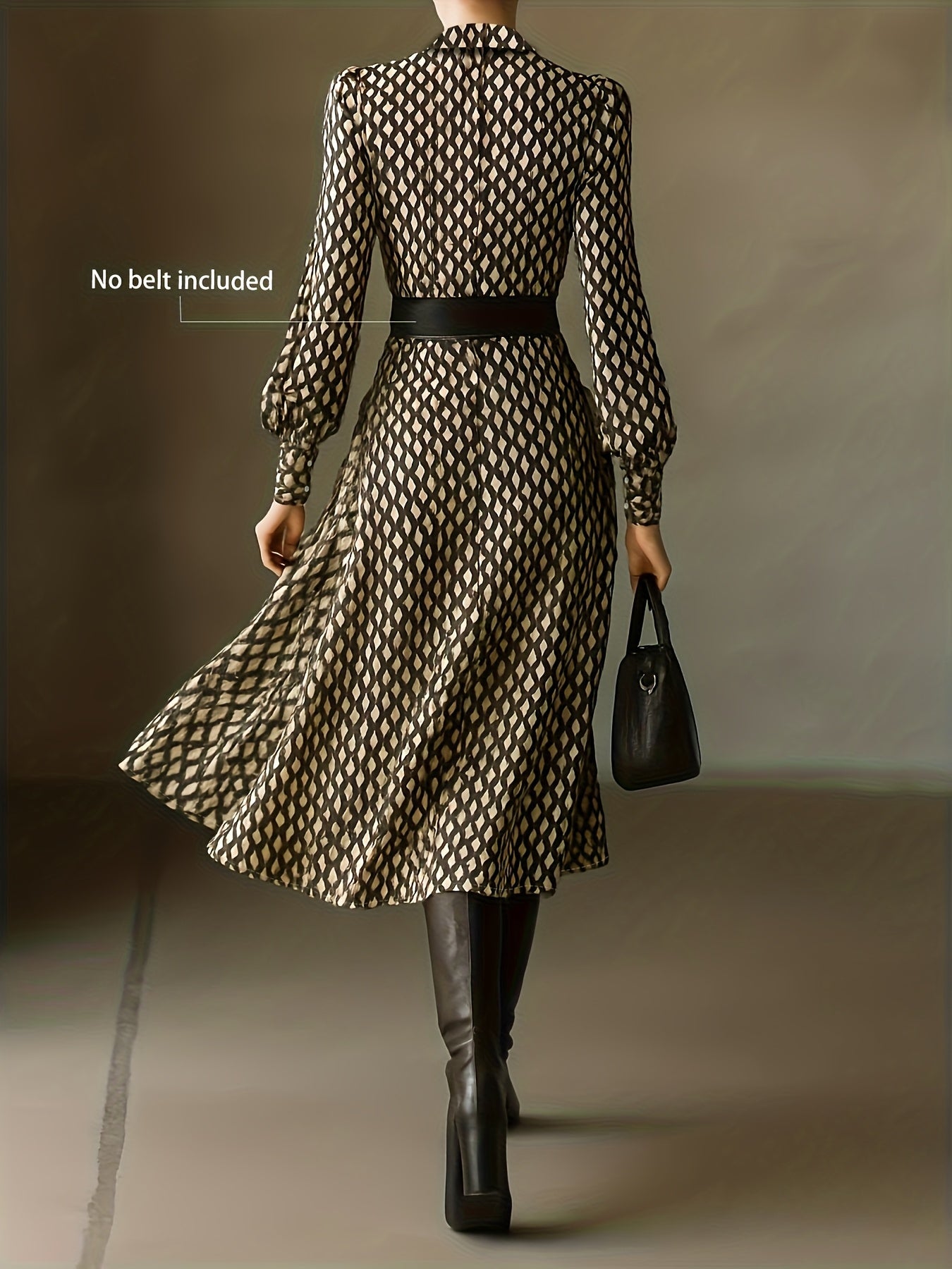 Lizzy | Vintage Rhombus Print Dress