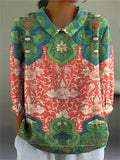 Amabel | Vibrant Patchwork Blouse