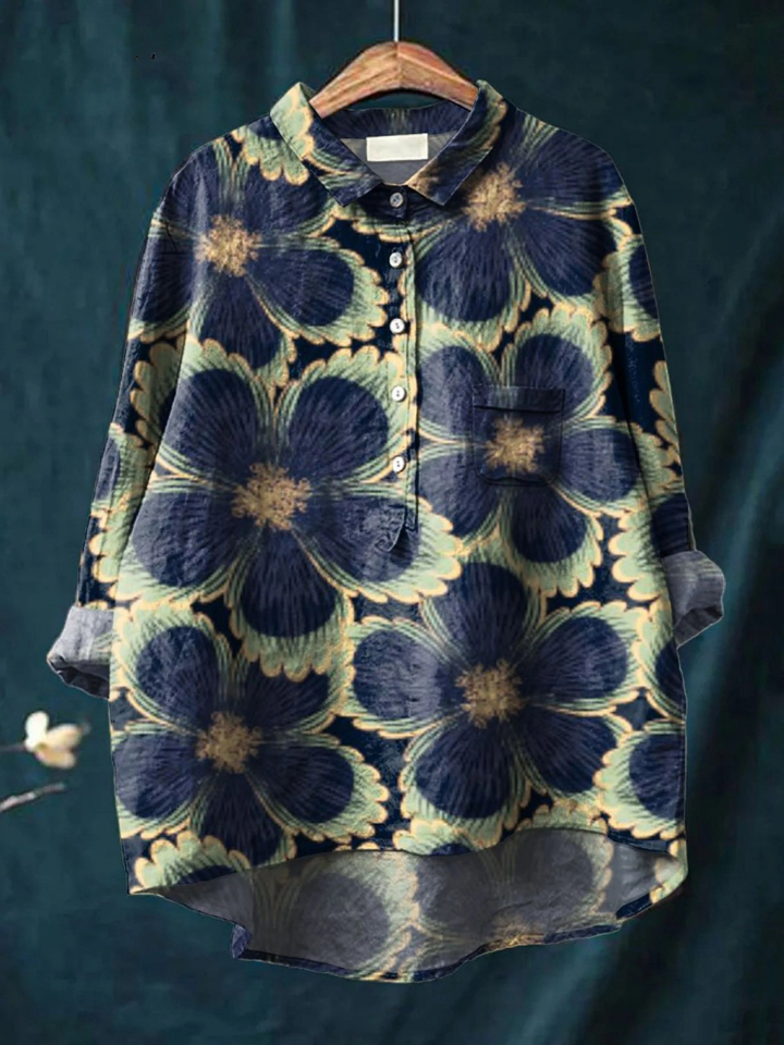 Jessica | Floral Art Print Casual Shirt