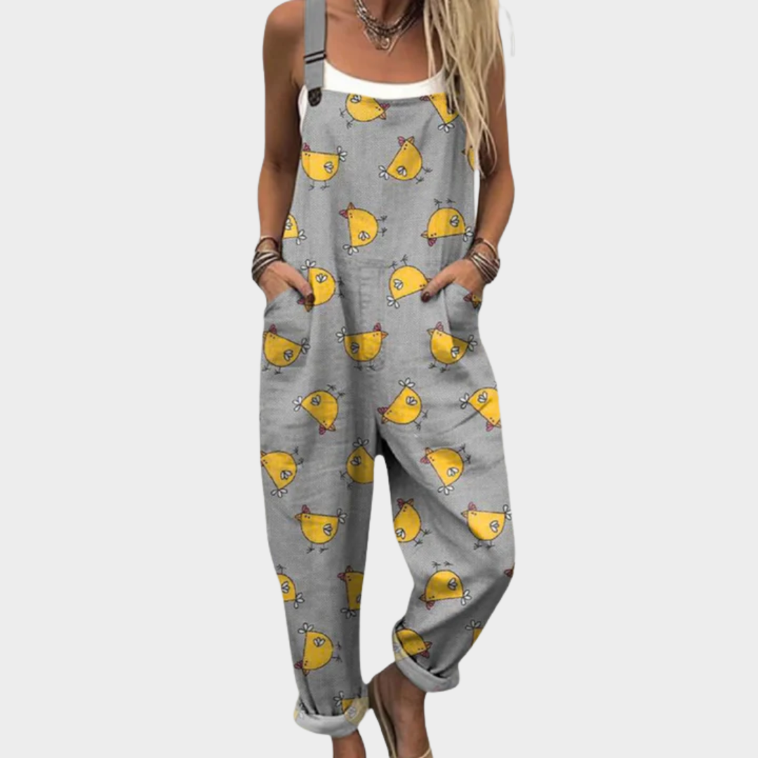 Sandra | Comfortable Printed Overalls
