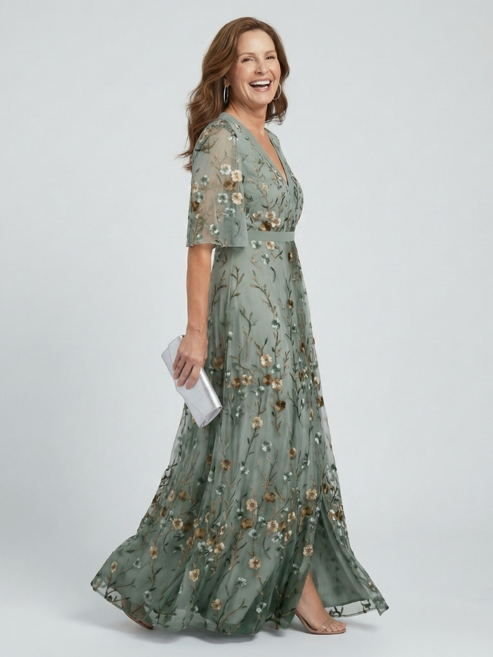 Ava | Floral Maxi Halter Dress