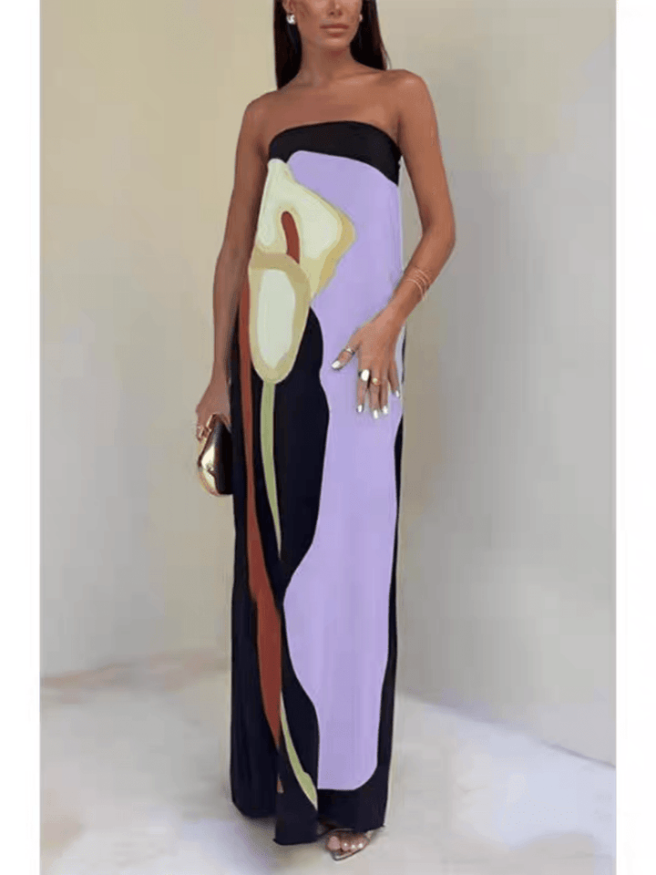 Eliana | Chic Strapless Maxi Dress