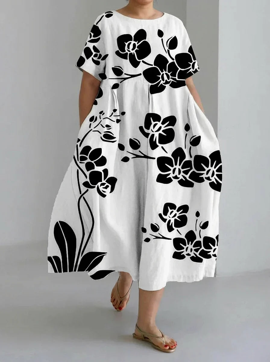 Lily | Elegant Floral Loose Dress
