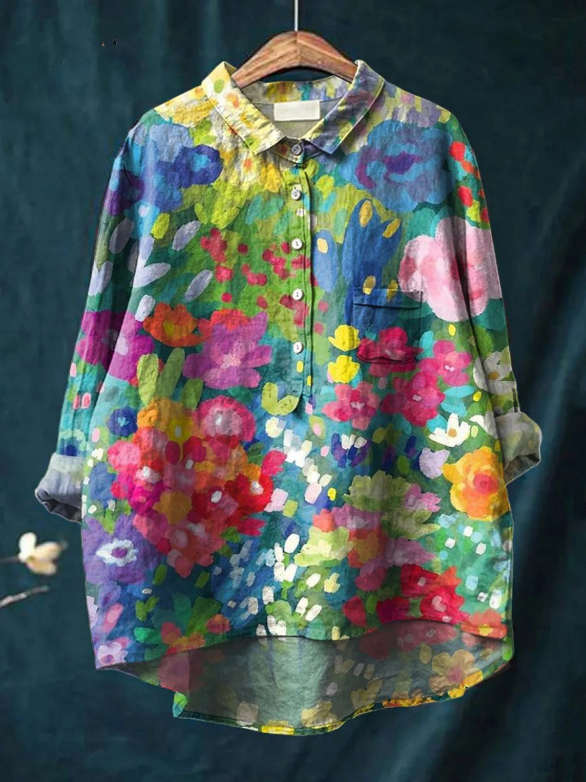 Rebecca | Floral Art Print Casual Shirt