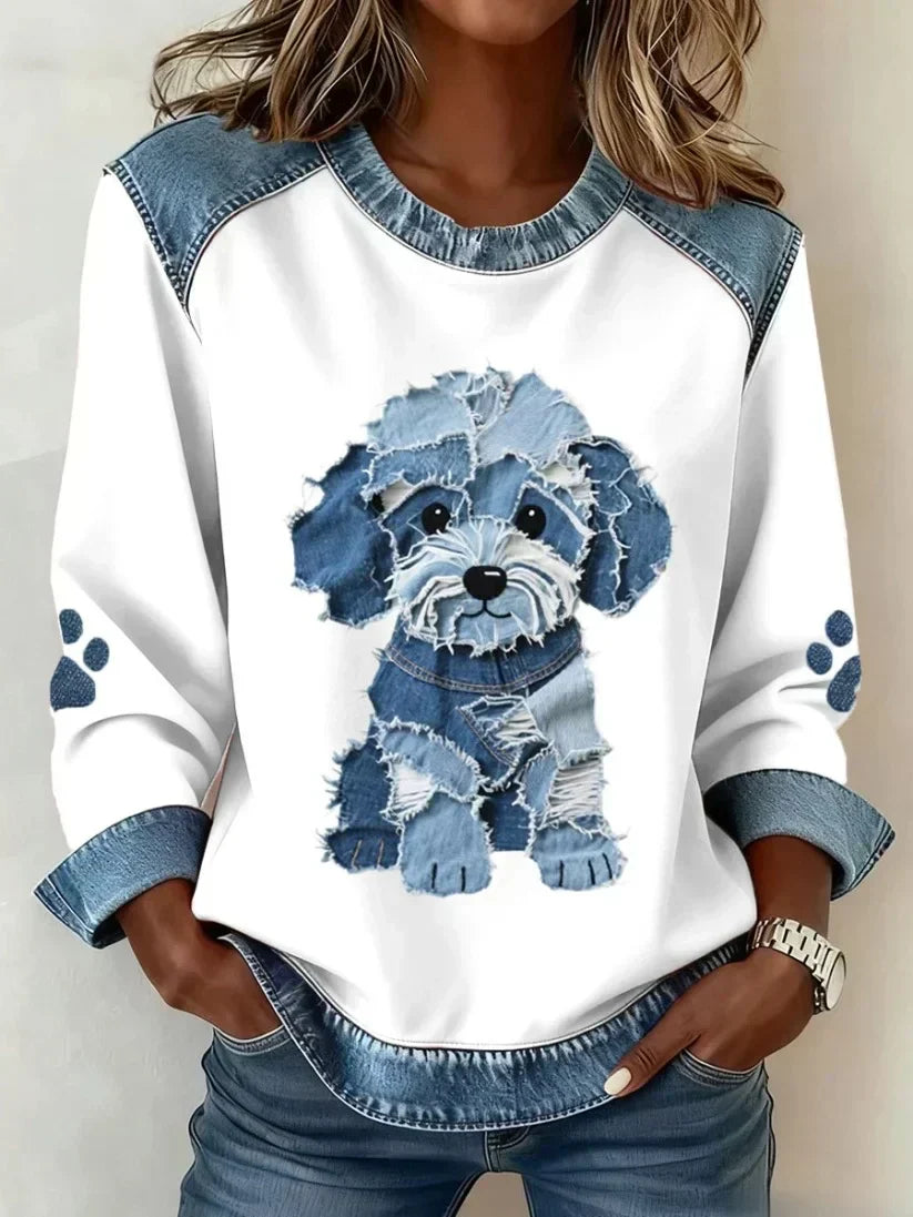 Lola | Dog Patchwork Sweatshirt