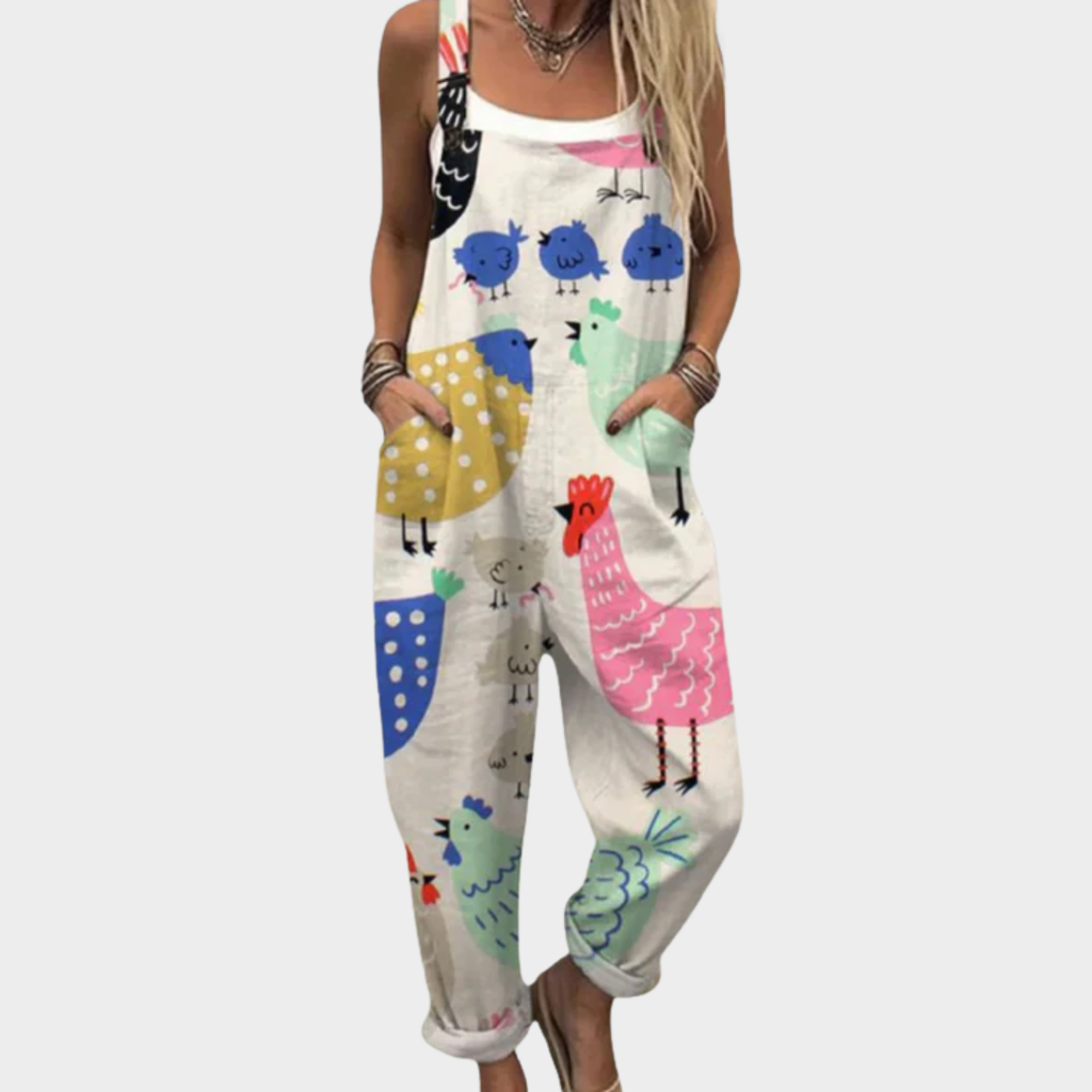 Cynthia | Comfortable Printed Overalls