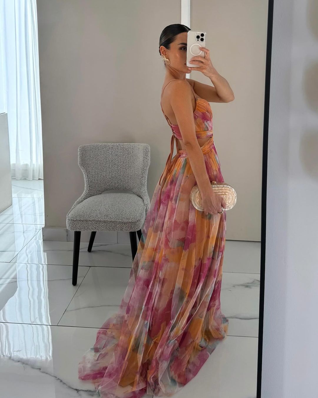 Giselle | Long dress with floral print
