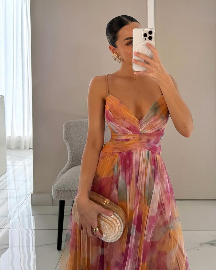 Giselle | Long dress with floral print