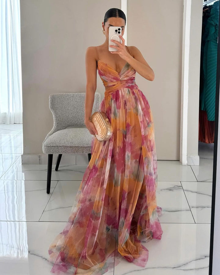 Giselle | Long dress with floral print