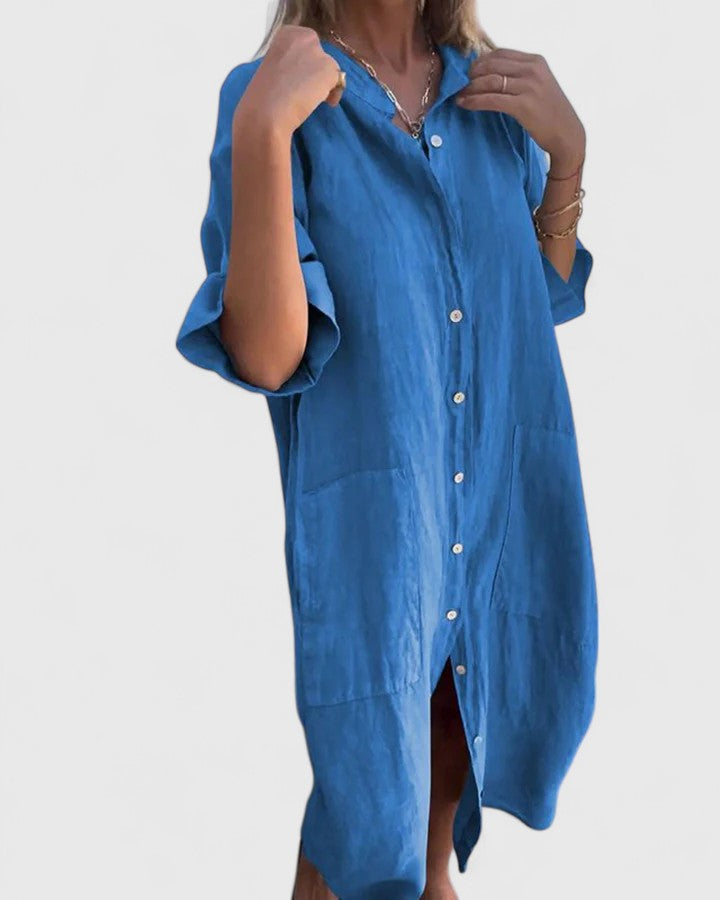 Kristina | Button Down Midi Dress