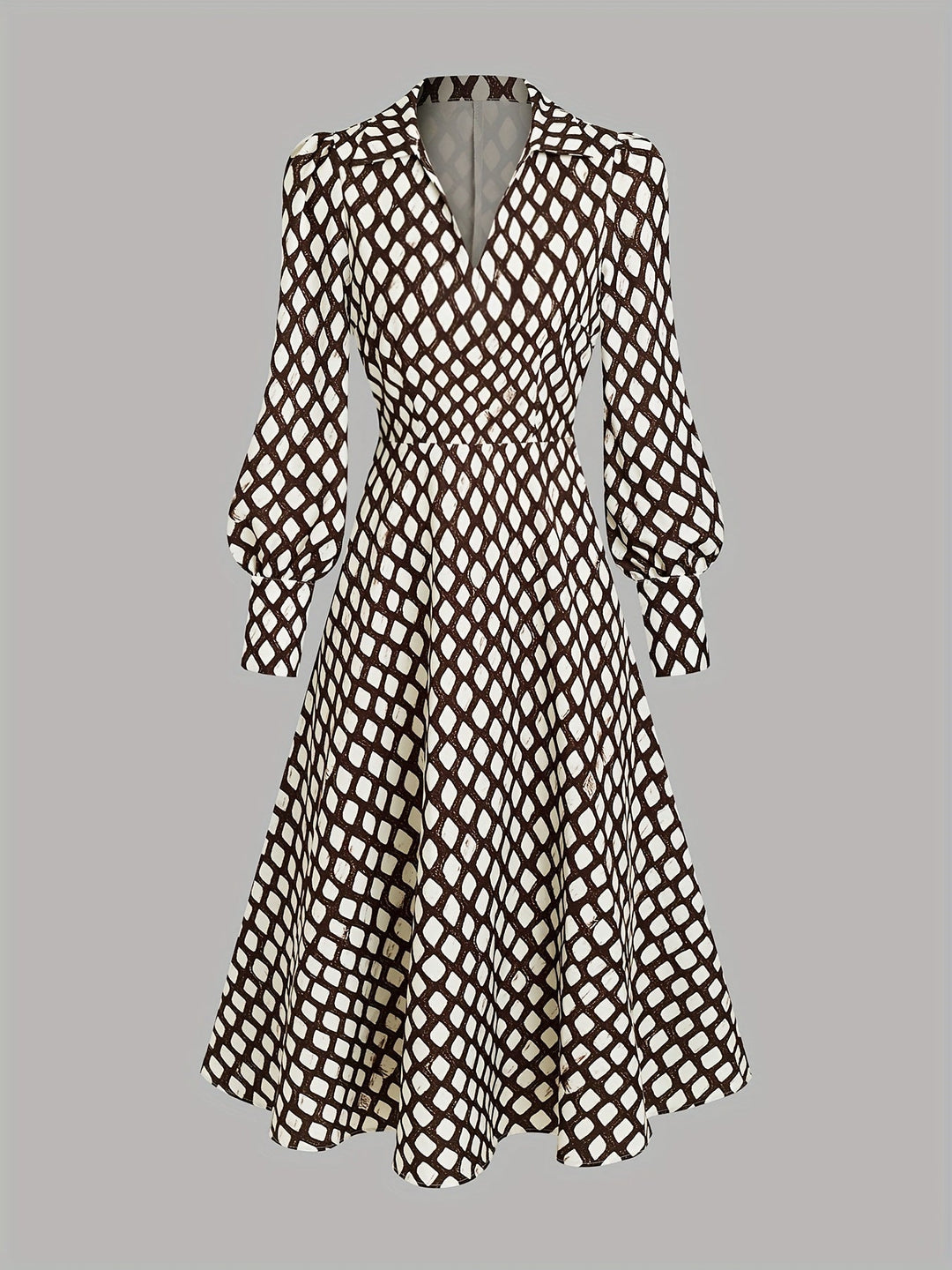 Lizzy | Vintage Rhombus Print Dress