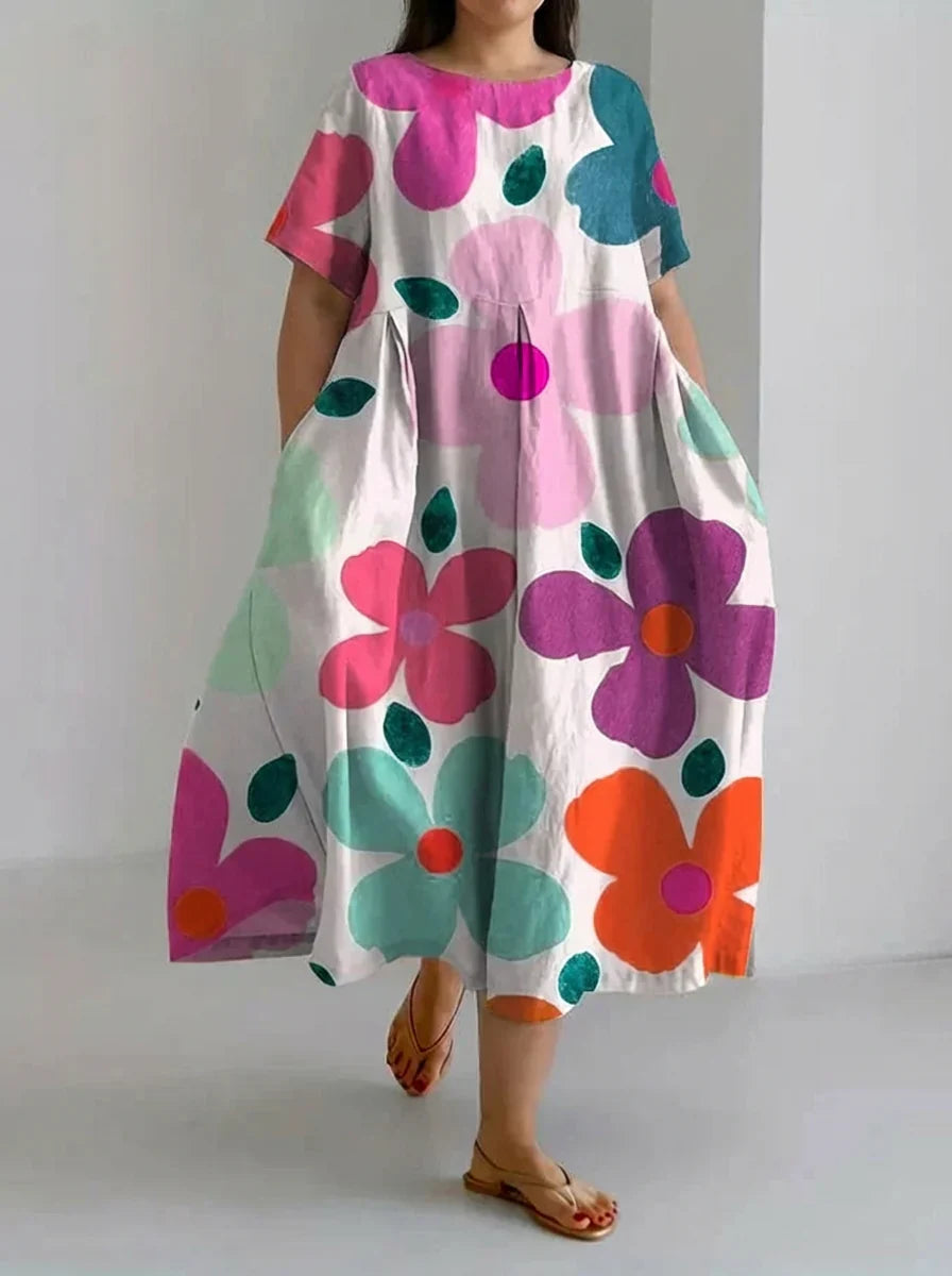 Harper | Retro Botanical Dress