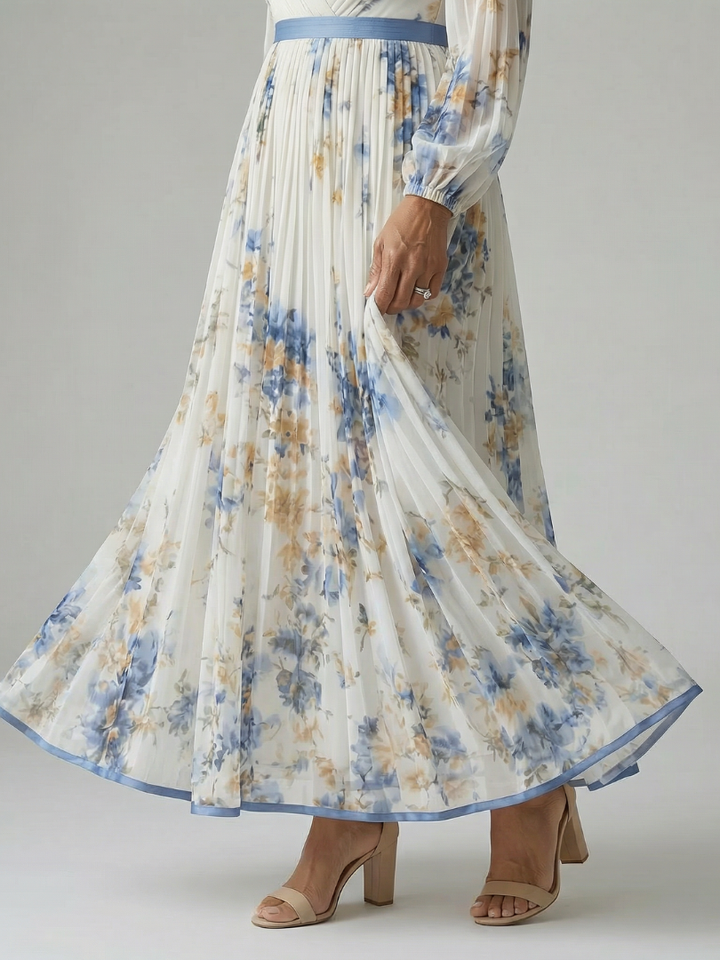 Isabella | Midi Wrap Pleated Dress