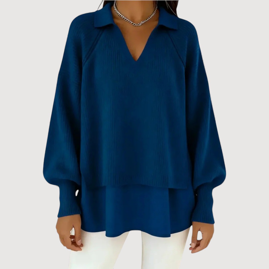 Rezy | Layered Knit Top