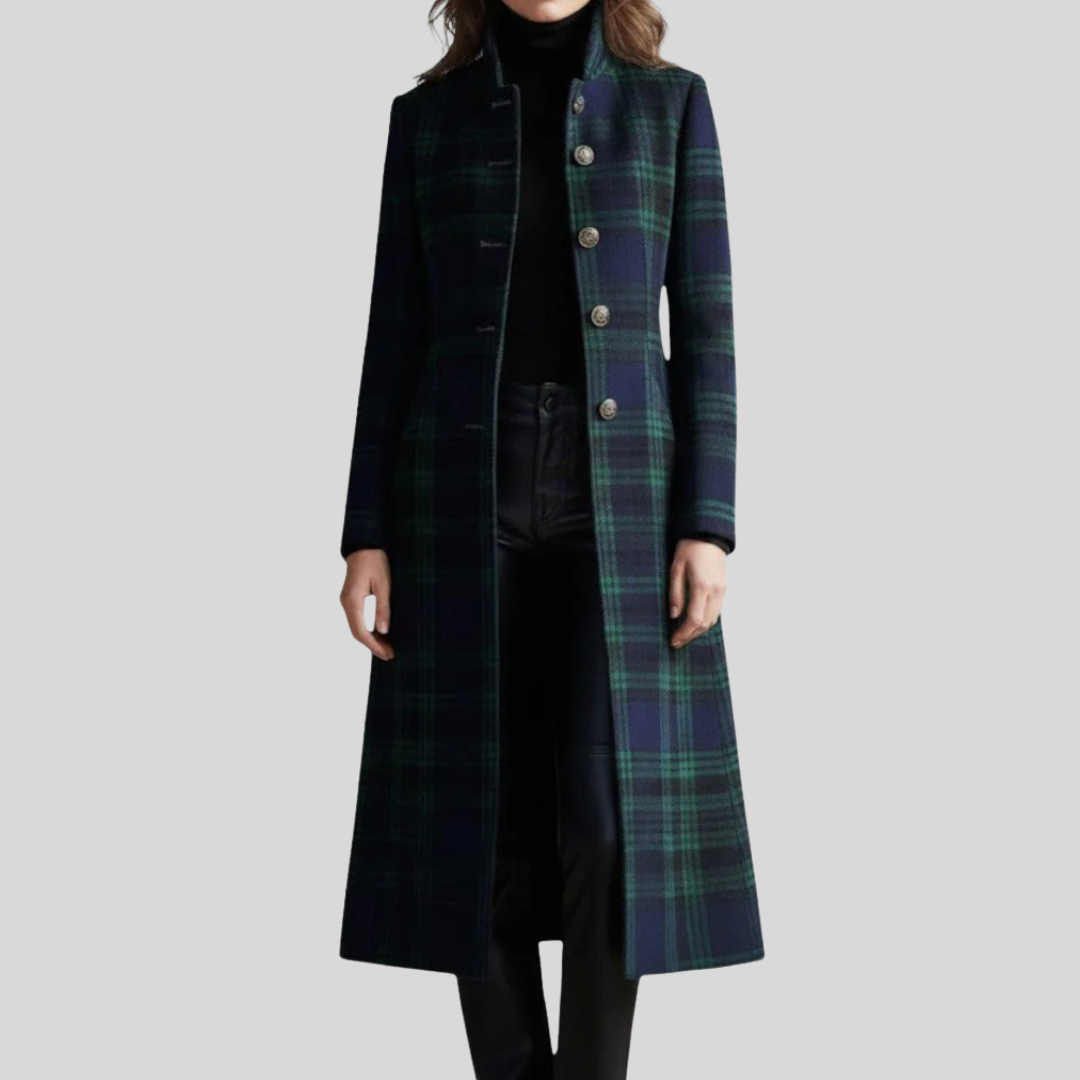Samira | Timeless Plaid Elegant Coat