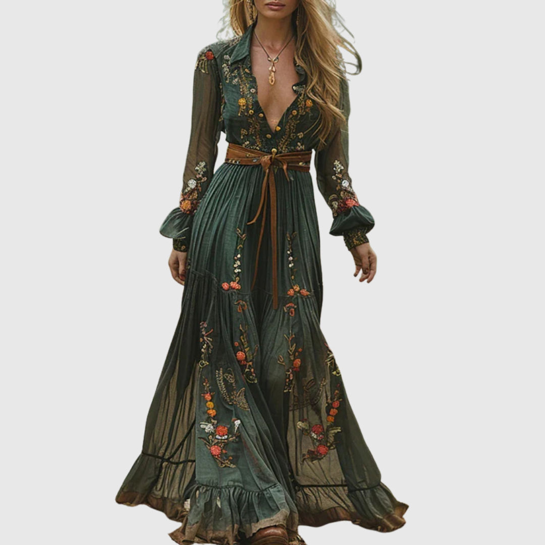 Alina | Vintage Boho Maxi Dress