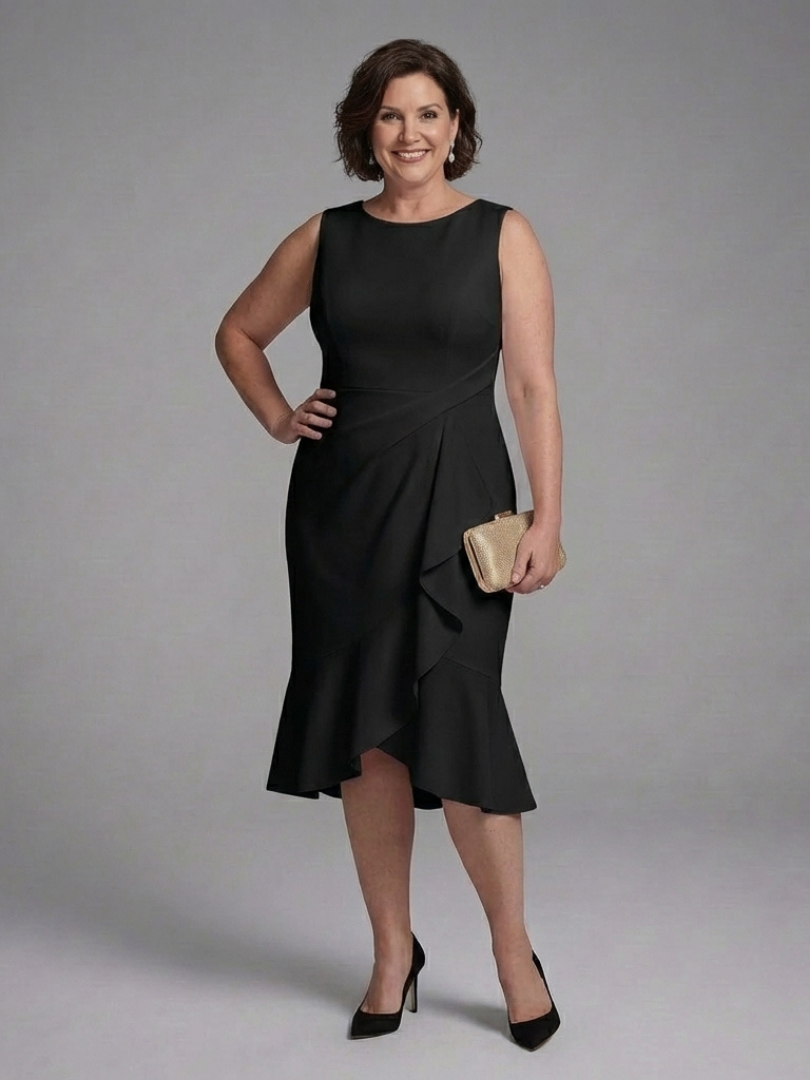 Amity | Sleeveless Midi Dress with Wrap Detail