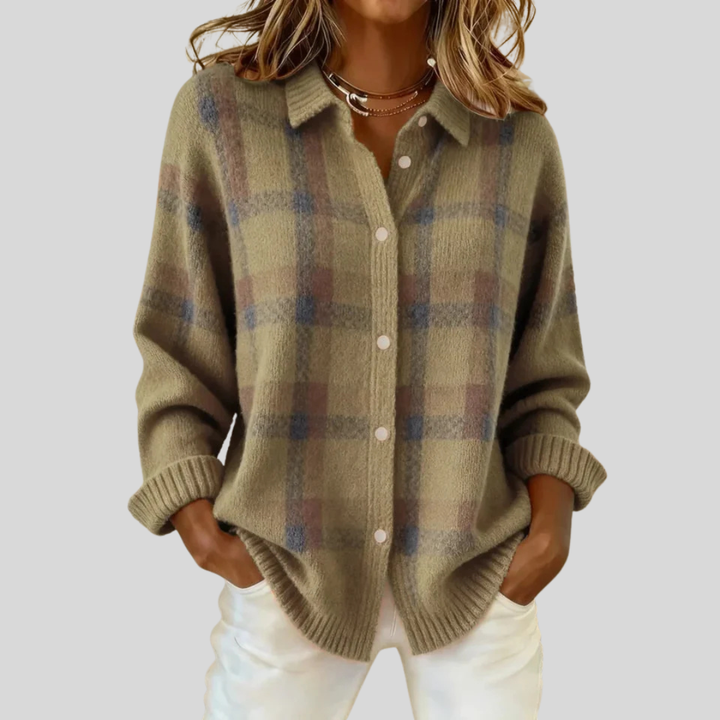 Francesca | Retro Cheque Sweater