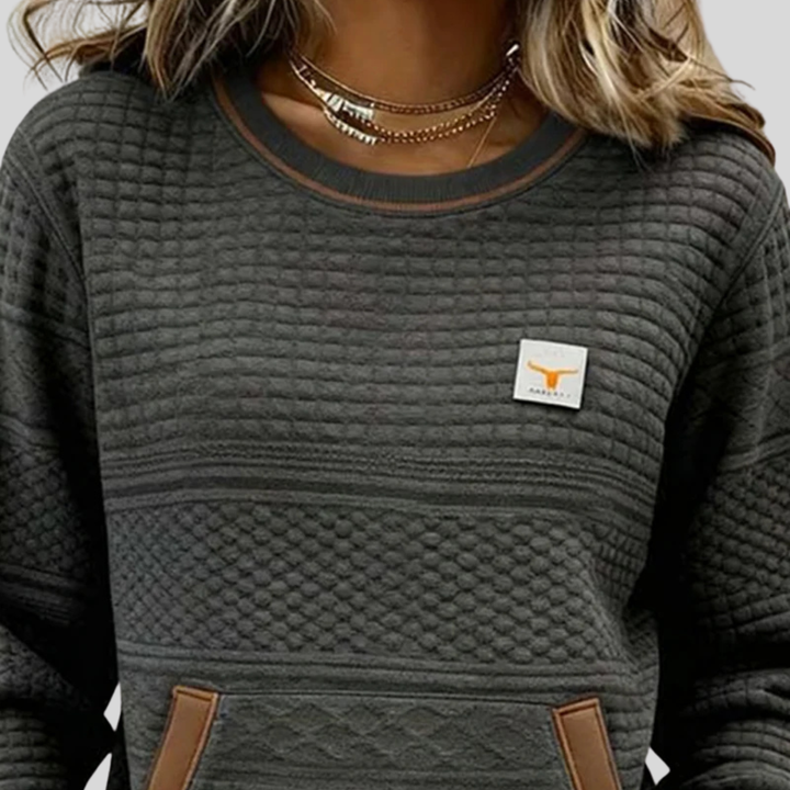Talinae | Crew Neck Colorblock Sweatshirt