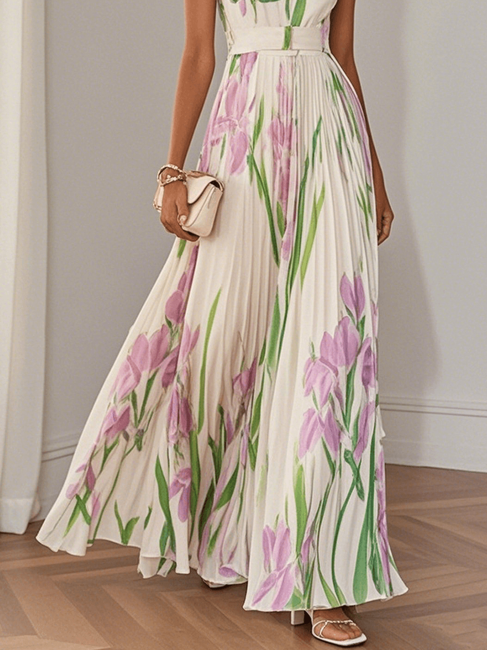 Raelynn | Elegant Pleated Maxi Dress