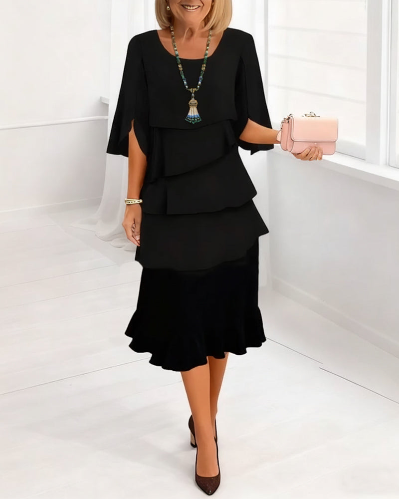 Millie | Elegant Ruffle Midi Dress