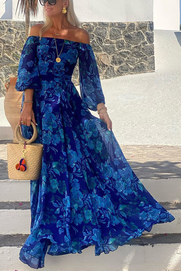 Luna | Long Dress with Floral Print