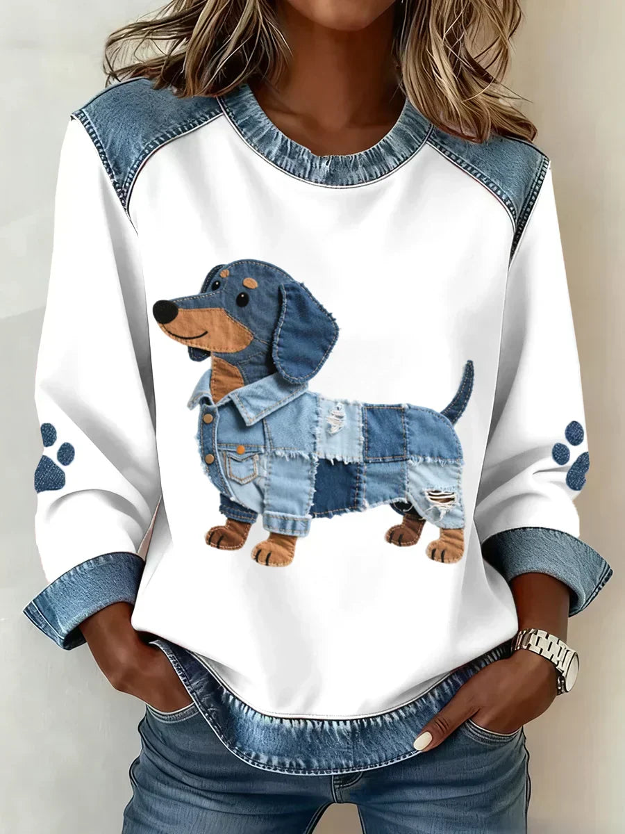 Lola | Dog Patchwork Sweatshirt