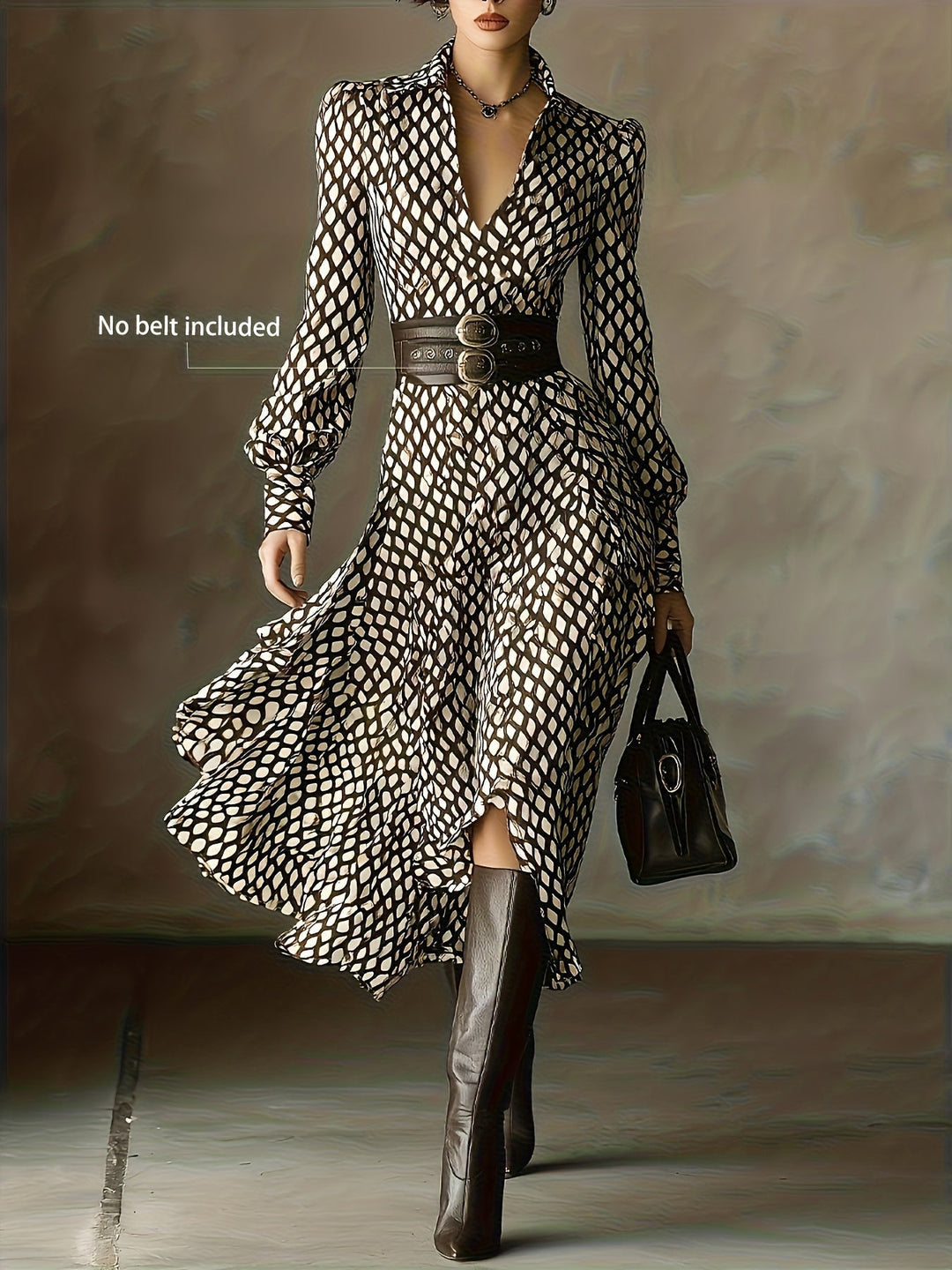 Lizzy | Vintage Rhombus Print Dress