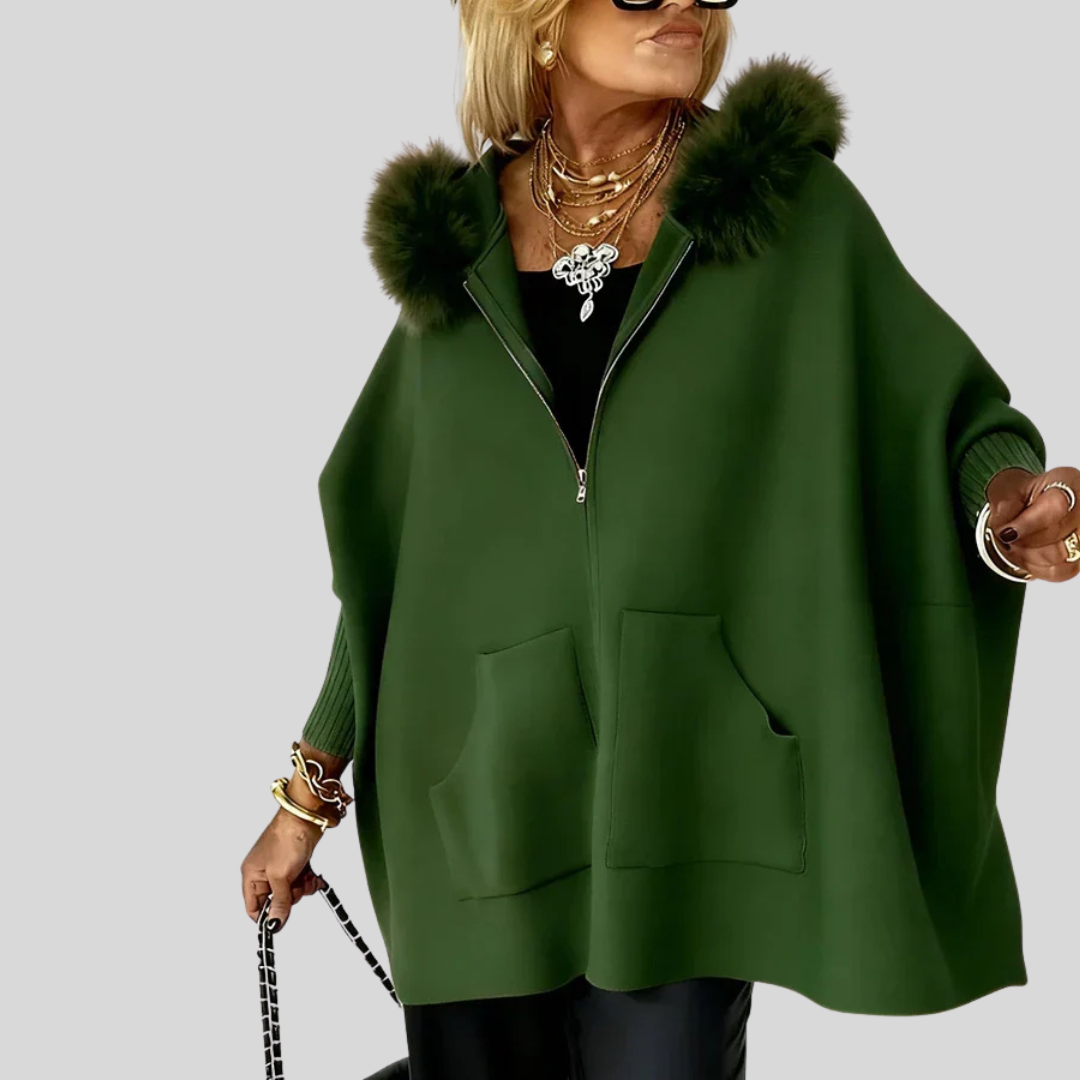 Arabelle | Casual Hooded Coat with Fur Collar