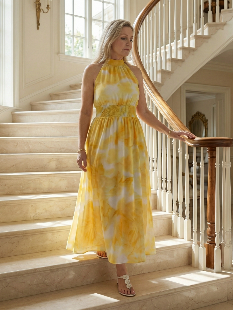Abigail | Midi Halter Dress