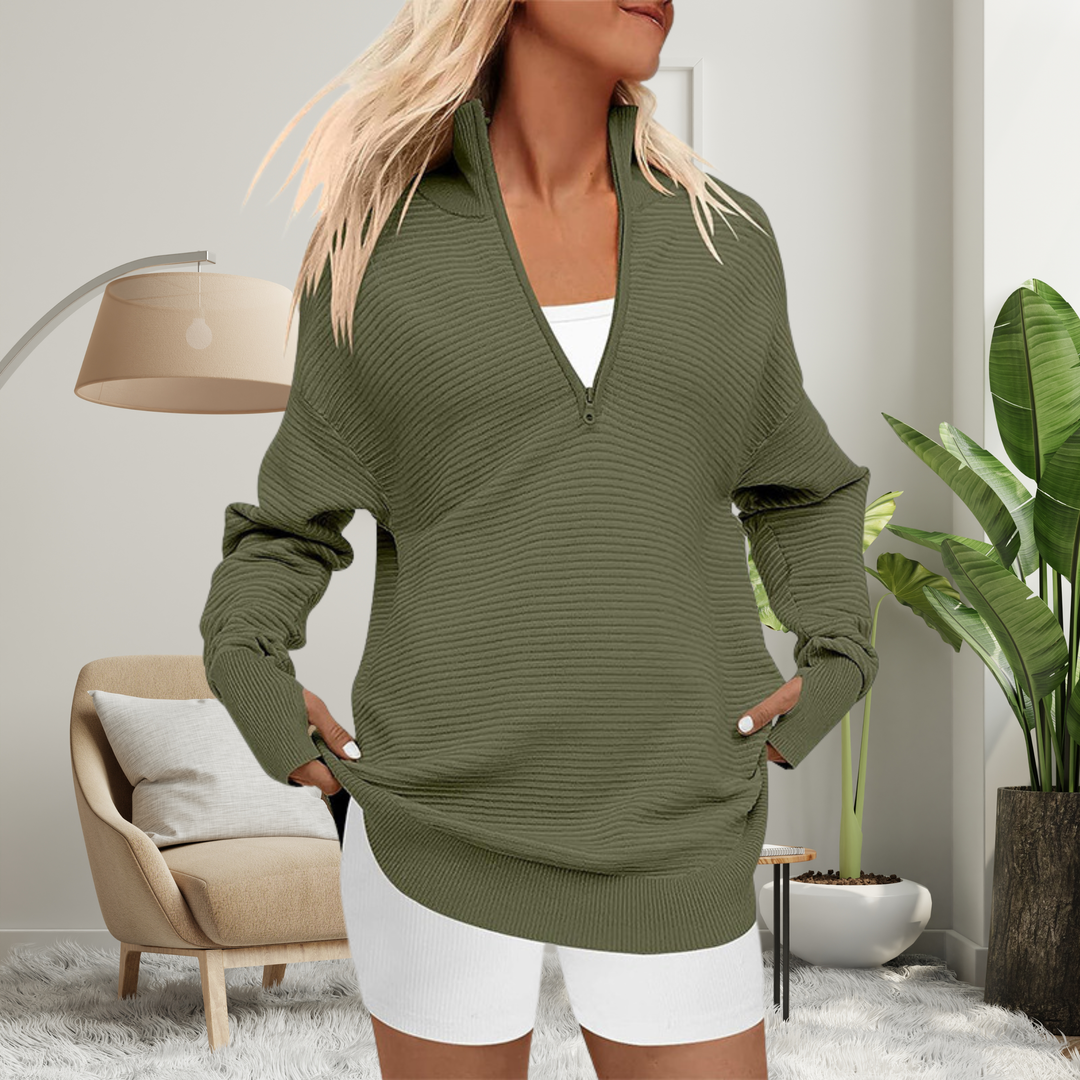 Quinn | Cozy Quarter Zip Jumper