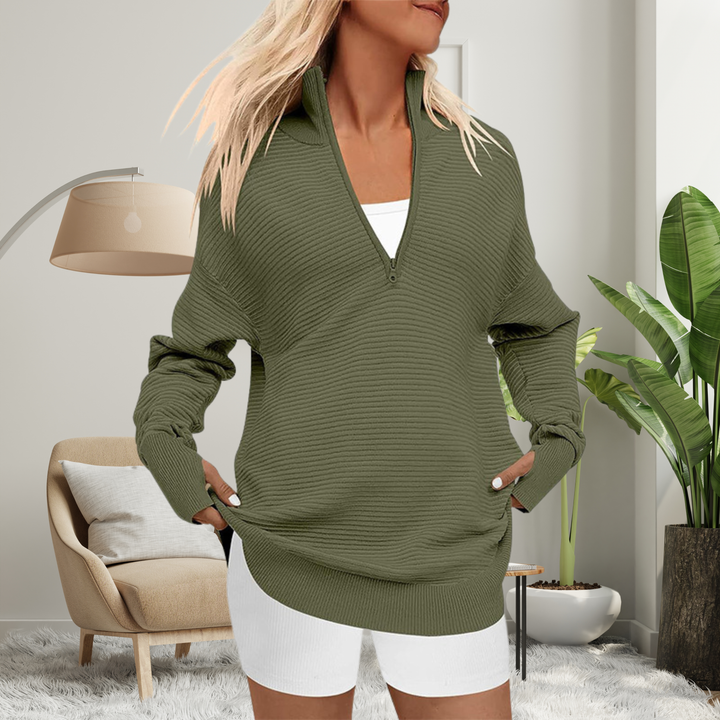 Quinn | Cozy Quarter Zip Jumper