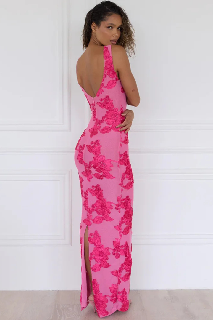 Amara | Elegant Maxi Dress in Pink