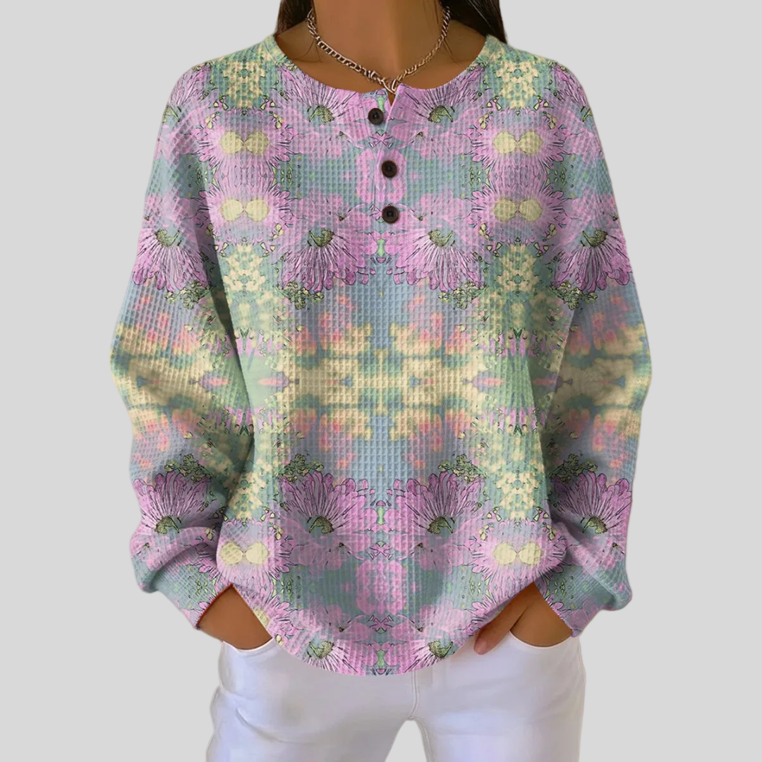 Alma |  Ethnic Floral Pattern Sweatshirt