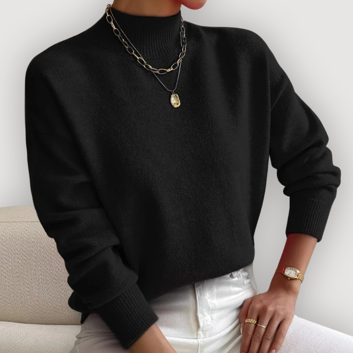 Elara | Classic Mock Neck Jumper