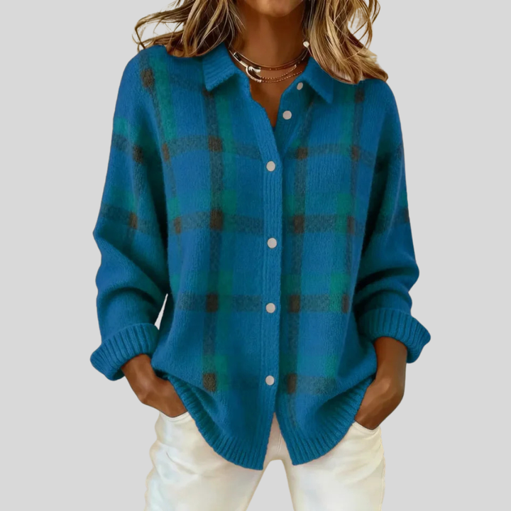 Francesca | Retro Cheque Sweater