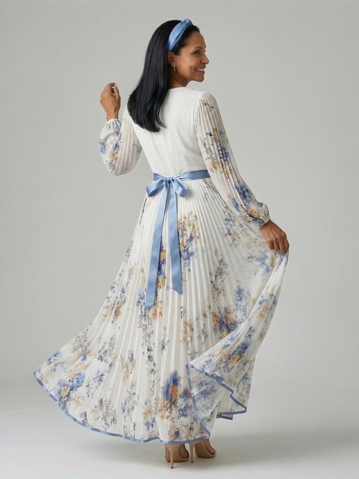 Isabella | Midi Wrap Pleated Dress