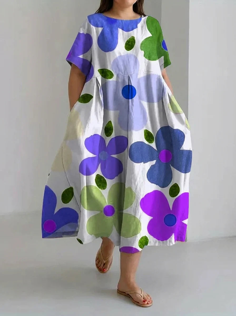 Harper | Retro Botanical Dress