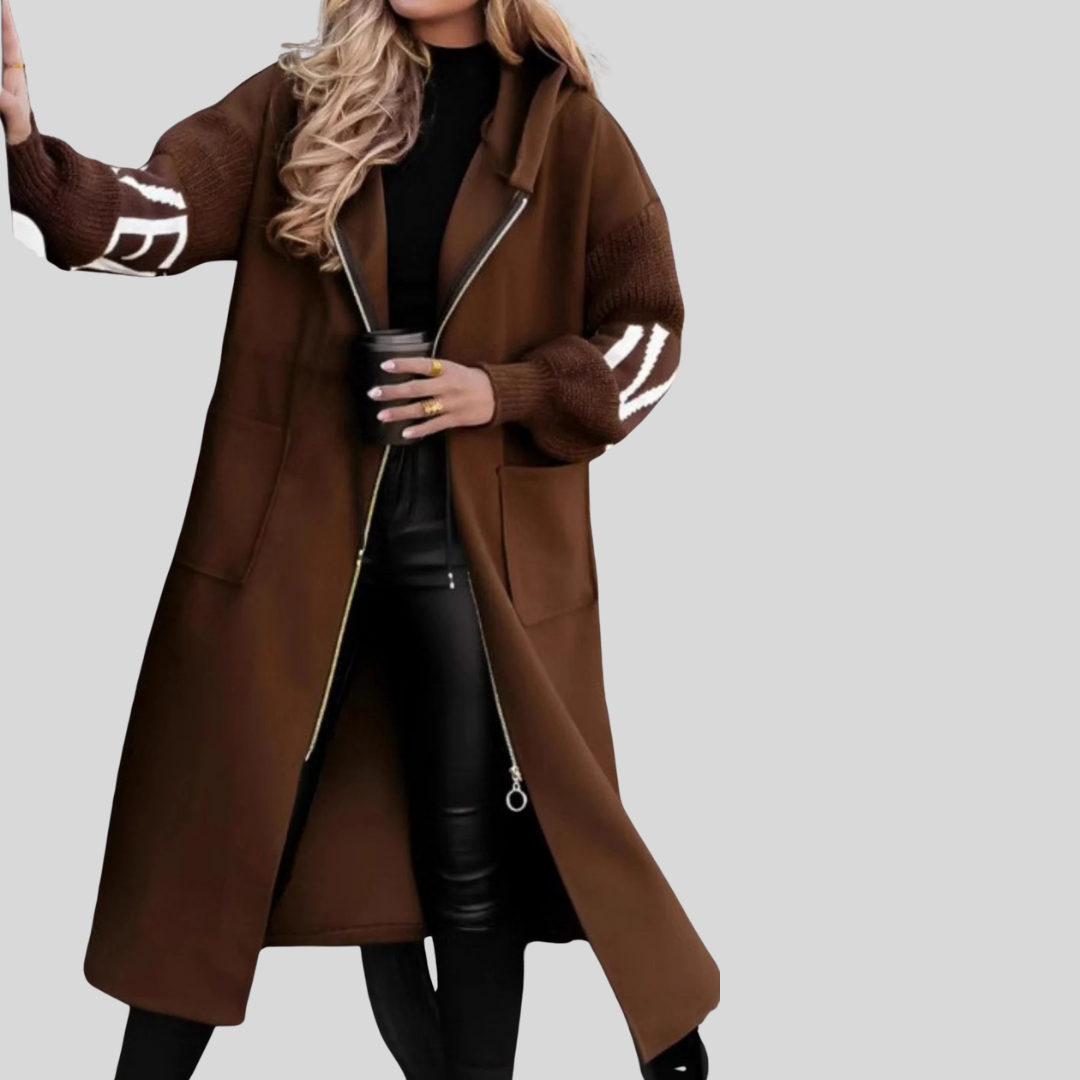 Mariselle | Knitted Sleeve Hooded Jacket