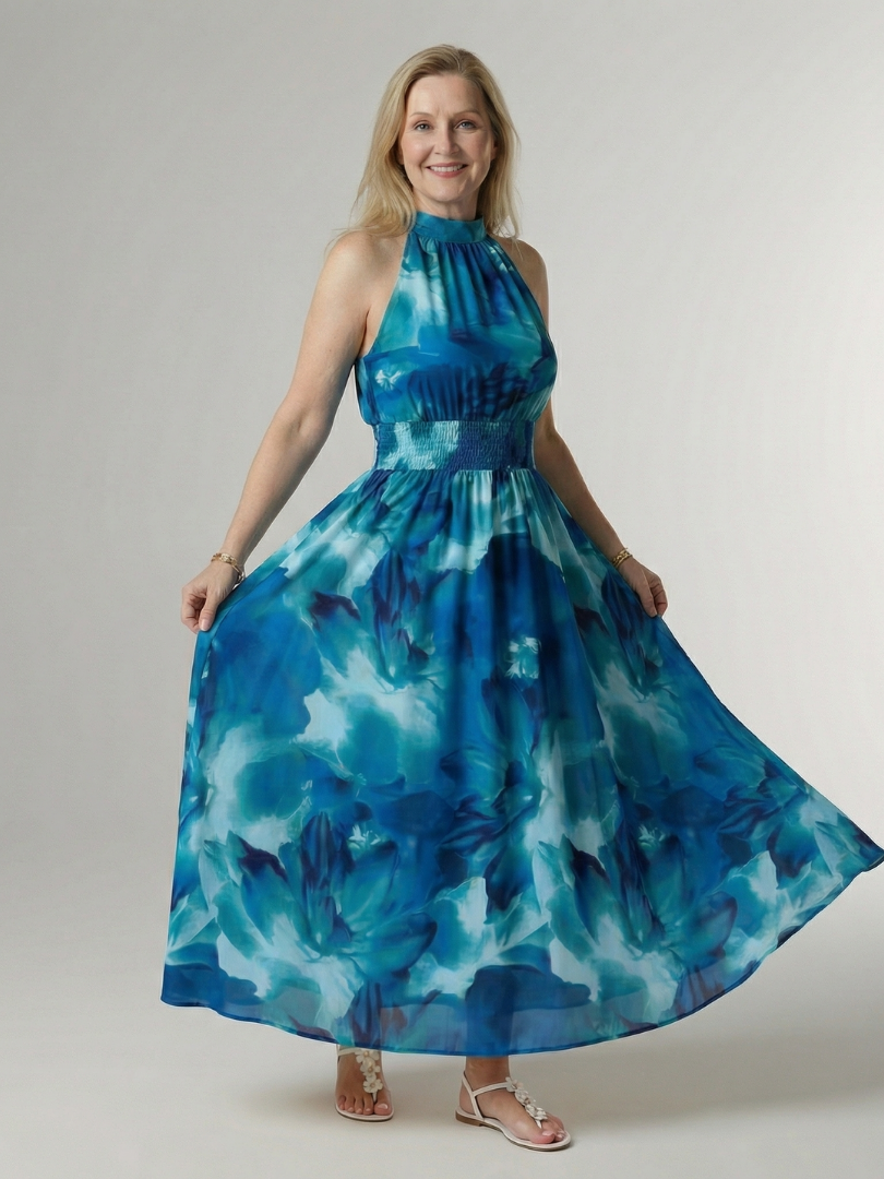 Abigail | Midi Halter Dress