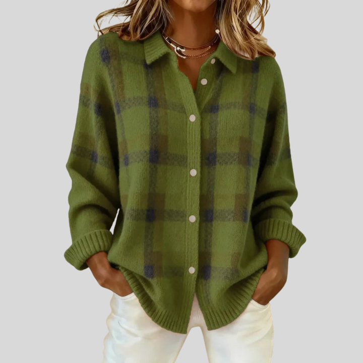 Francesca | Retro Cheque Sweater