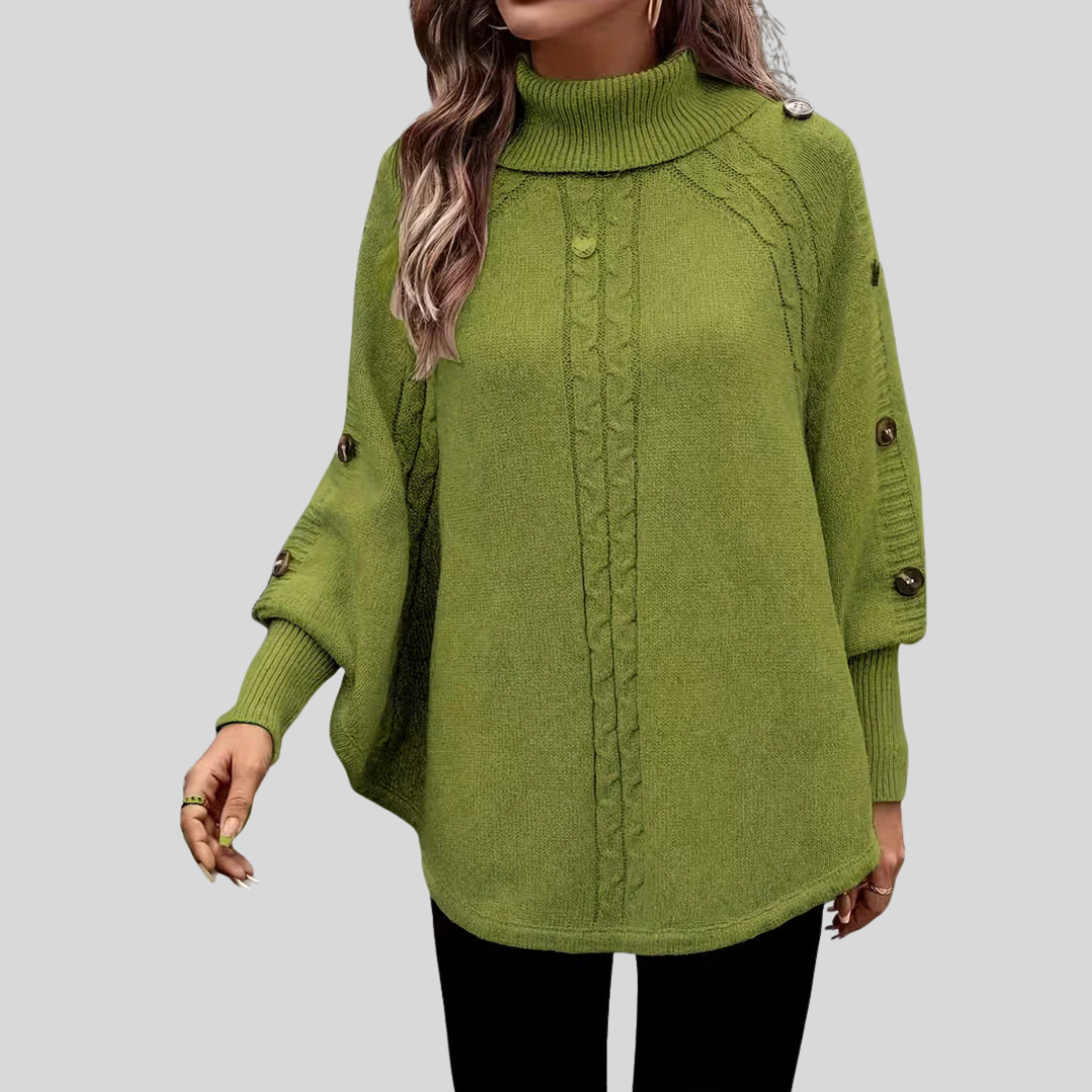 Elinora | High-neck Twisted Sweater