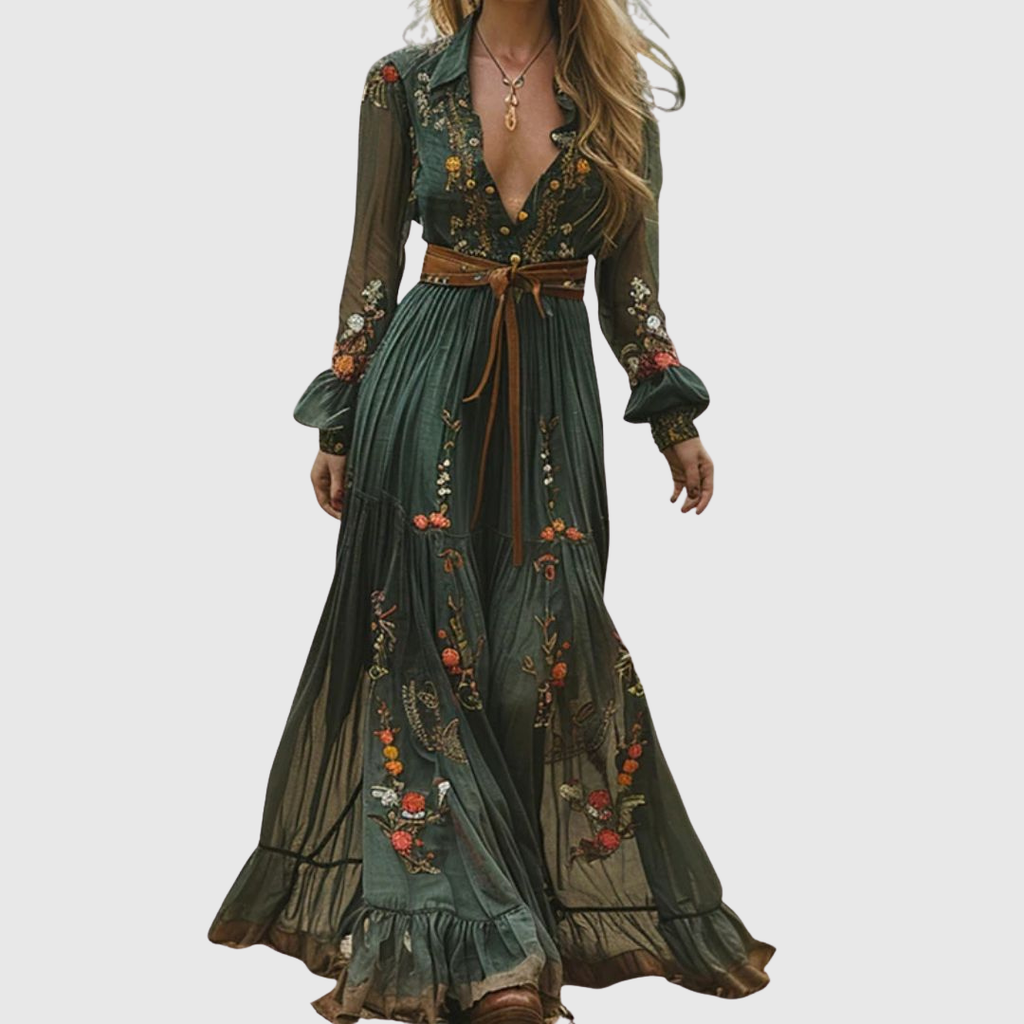 Alina | Vintage Boho Maxi Dress