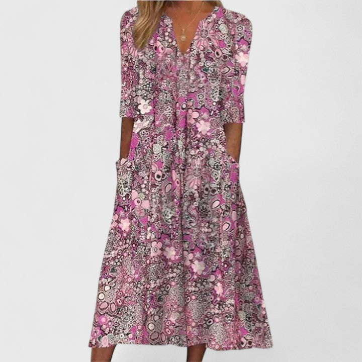 Leonora | Elegant Floral Summer Dress