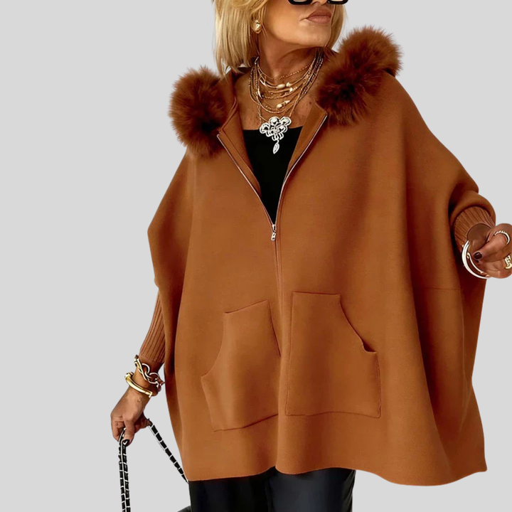 Arabelle | Casual Hooded Coat with Fur Collar