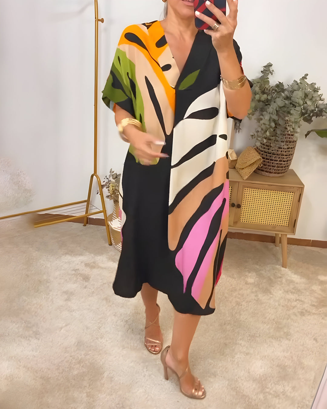 Arianna | Abstract Print Dress