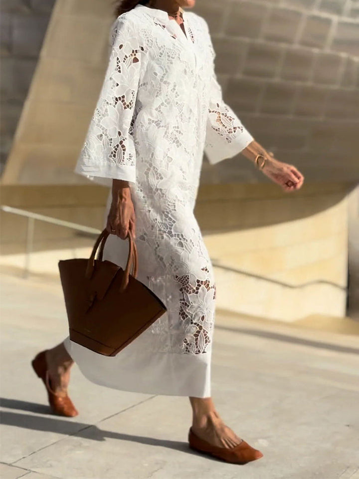 Aimee | Comfy Lace Midi Dress