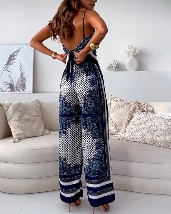 Helen | Elegant High-Waisted Summer Set with Pants