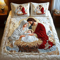3-Piece Quilted Bedding Set - Holy Night