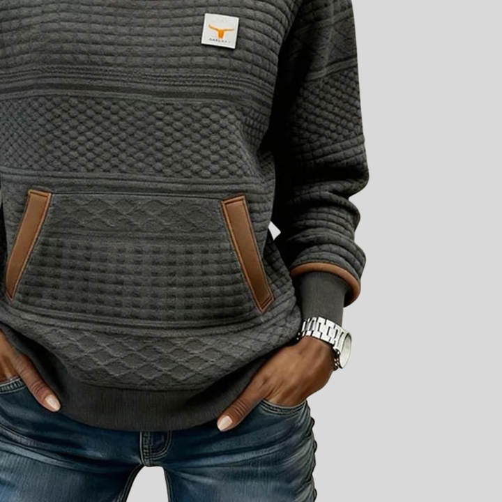 Talinae | Crew Neck Colorblock Sweatshirt